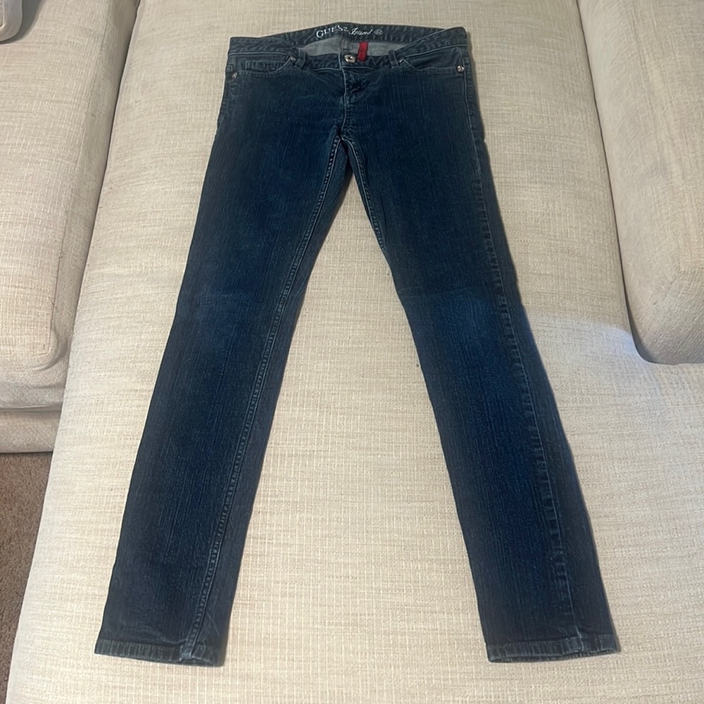 Guess Foxy Skinny Jeans Size 28 Dark Wash Mid Rise Stretch Denim